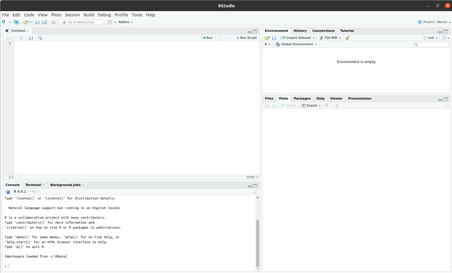 Rstudio screenshot